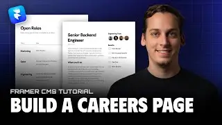 Build a Careers Page in Framer with CMS, Filters & Forms