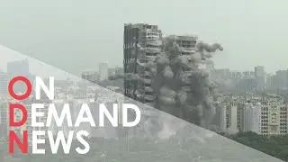 Illegally Constructed 100m Towers Demolished in Delhi