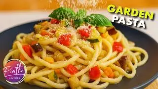 Italian Garden Pasta Recipe | Vegetable Pasta with Zucchini, Eggplant and Peppers