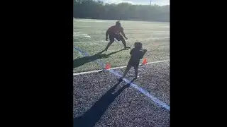 Baby Boy Giving His Dad Football Training