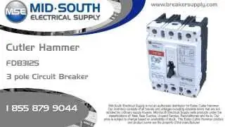 Eaton Cutler Hammer FDB3125, 125 Amp, 600 Volt, 3 Pole Circuit Breaker