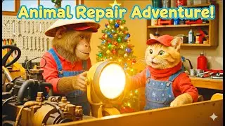 Christmas Rescue: Mechanic Cat Saves Farmer Monkey&rsquo;s Snowplow! ❄️🚜🐵