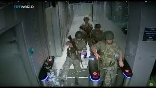 CCTV footage of TRT World being taken off air by armed soldiers during the failed coup attempt