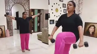 YSRCP MLA #ROJA Gym Workout Video|BuzzOfTelugu