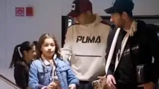 Leo Messi & Luis Suárez + Kids Delfina Suárez & Thiago Messi