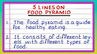 Paragraph on FOOD PYRAMID | 5 | Five Lines on FOOD PYRAMID | Few Lines on FOOD PYRAMID