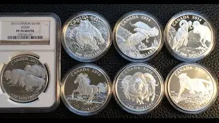 Royal Canadian Mint - $100 for $100 Fine Silver Coins / Wildlife in Motion