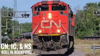 NS, CN, and IC on the CN Freeport Sub: Railfanning Trains around Rockford, IL, before Labor Day 2023
