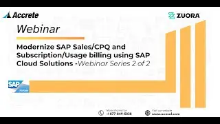 Modernize SAP Sales/CPQ and Subscription/Usage billing using SAP Cloud solutions