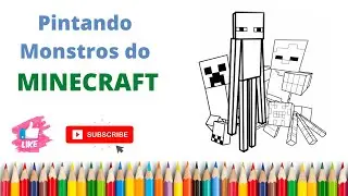Pintando os MONSTROS do Minecraft