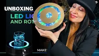 Colorful LED Rotating Display Stand-Turntable by Flyrivergo | Creator, Business, Party Essentials.
