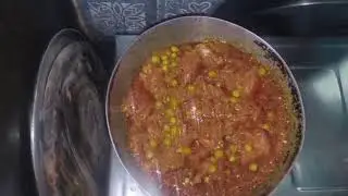 Masala chicken matar recipe 😋 🤤 #trending #cookingchannel 