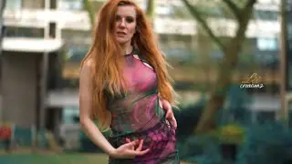 London Fashion Week Model Inga Catwalk wearing Rainbow dress 1