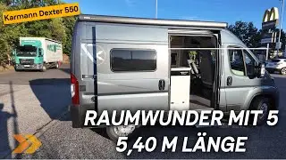 Raumwunder Wohnmobil mit 5,40 m Länge Modell 2023 Karmann Dexter 540 für 62.000 Euro