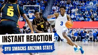 INSTANT REACTION: BYU DESTROYS Arizona State | Richie Saunders CAREER HIGH | Church Ball Pod