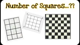 Number of Squares || Counting figures Trick || Chess board Squares