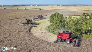 XXL-Ernte & Spendenaktion / 9 M&auml;hdreschern + 4 Traktoren in Kanada! Landwirtschaft mit POWER! Teil 2