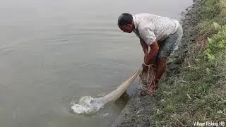 Best Net Fishing | Big Fish Hunting By Cast Net | Net Fishing in The Village (Part-52)