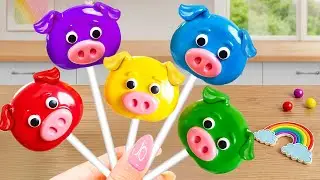 Mini Rainbow Fruit Jelly Art &ndash; Satisfying Color Layers with Cute Mold Design | Tiny Cake Master