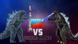 GVK toys vs GXK toys. Round 2. Godzilla with Radio Tower vs. Godzilla with Heat Ray 2
