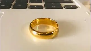 AUM Plain Band Ring | 24 K gold plated Unisex Design| US sizes 7,8,9 | Delivery in Sri Lanka