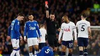 Lucas Moura RED CARD vs Everton | Tottenham vs Everton | 1-1
