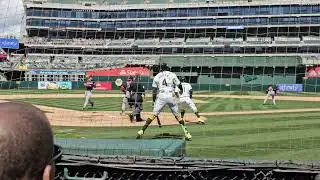 2024 Oakland A's Diamond Level Experience at Oakland Coliseum! Autographs, Fan Cam, & Comeback Win!