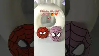 DIY Spiderman VALENTINE'S Gift SO Cute AND Easy 🕸️❤️🎁!! #diy #easy #spiderman #gift #shorts