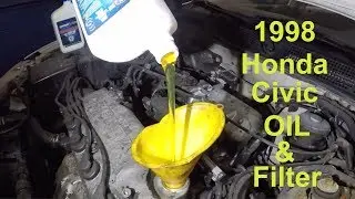 Honda Civic 1998 how to change Oil and Filter