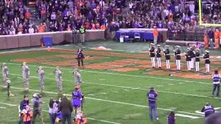 Military Appreciation Day at Clemson Honor Fallen Soldiers at Half time