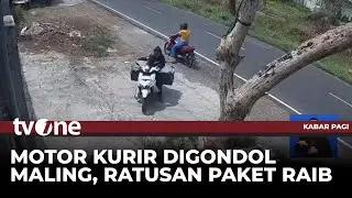 Apes, Motor Kurir Paket Digasak Curanmor, Aksinya Terekam CCTV | Kabar Pagi