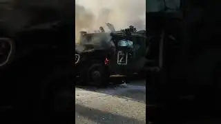 #Z #russian vehicle hit by Ukraine Army. #ukraine #shorts #kive