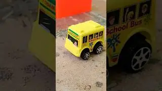 School Bus Crash On Water | Toy Bus fall on Water | Car Crash Video | Toy Car Splash in water