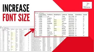 How to Increase Font Size of result in SQL Server