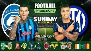 PREDICTIONS FOOTBALL TODAY 28 DECEMBER | PREMIER LEAGUE | SERIE A | AFRICA CUP OF NATIONS | BETTING 