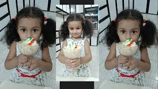 3 -Year Old Chef | Zeba makes fruit salad | Baby girl making food | Shorts | KITCHEN PALAZZO
