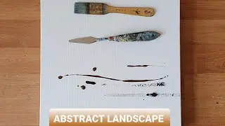 How to paint easy abstract landscape / #landscape / Anjali fine arts - Abstract Art