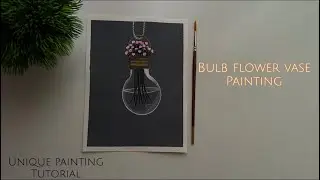 Bulb flower vase painting | Painting tutorial | Easy tutorial | Art tutorial | Gouache