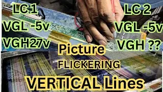 ORIENT Led Tv Screen With Verticul & Horizontal lines Plus Flickering Penal Successfully Repair👍