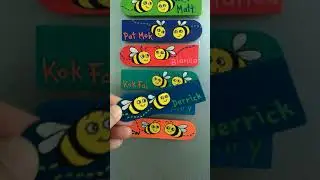 Hand Painted Bumble Bees Fridge Magnets by stonesartrocks Kok Hooi Ang