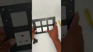 12model switch plate // 2 socket 2 two way switch  6 switch install #shots