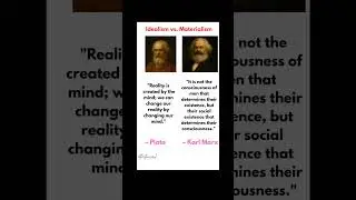 Idealism vs. Materialism &mdash; Plato & Marx in One Minute #stoicism #philosophy #shorts