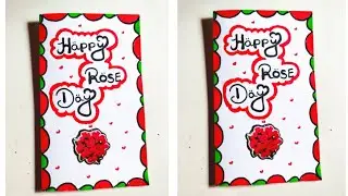 🌹Happy Rose day Greeting Card🥀 | Easy & Elegant Rose day Card Ideas/How to make Easy Rise day Card