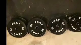 Unboxing of Fray 230 lb bumper plate set and review