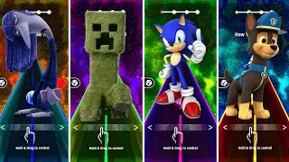 Inside Out vs Minecraft vs Sonic vs Paw Patrol &ndash; 🎶 Gummy Bear Music | Dancing Road game
