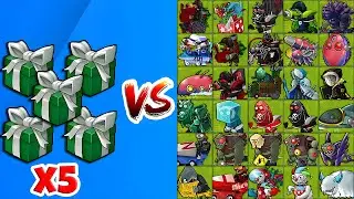 Plants Vs Zombies - 5 Plants Box vs All Zombies x50 - PVZ Fusion 3.1