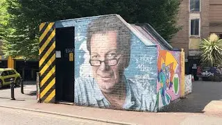 Tony Wilson Mural | Tib Street Substation, Manchester | Akse (Graffiti Artist)