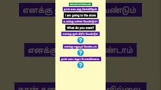 🤩 Learn English through Tamil | spoken English for beginners | English kathukkalam | shorts