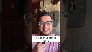 Rules of variables part 3 #learning #coding #pythonprogramming #programming #python #shorts #viral