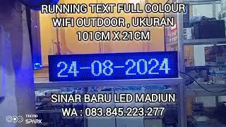 Running Text Full Colour Wifi Outdoor , ukuran 101cm X 21cm